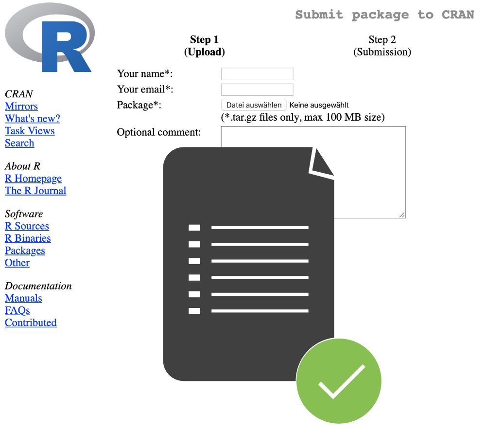Checklist for R package (re-)submissions on CRAN
